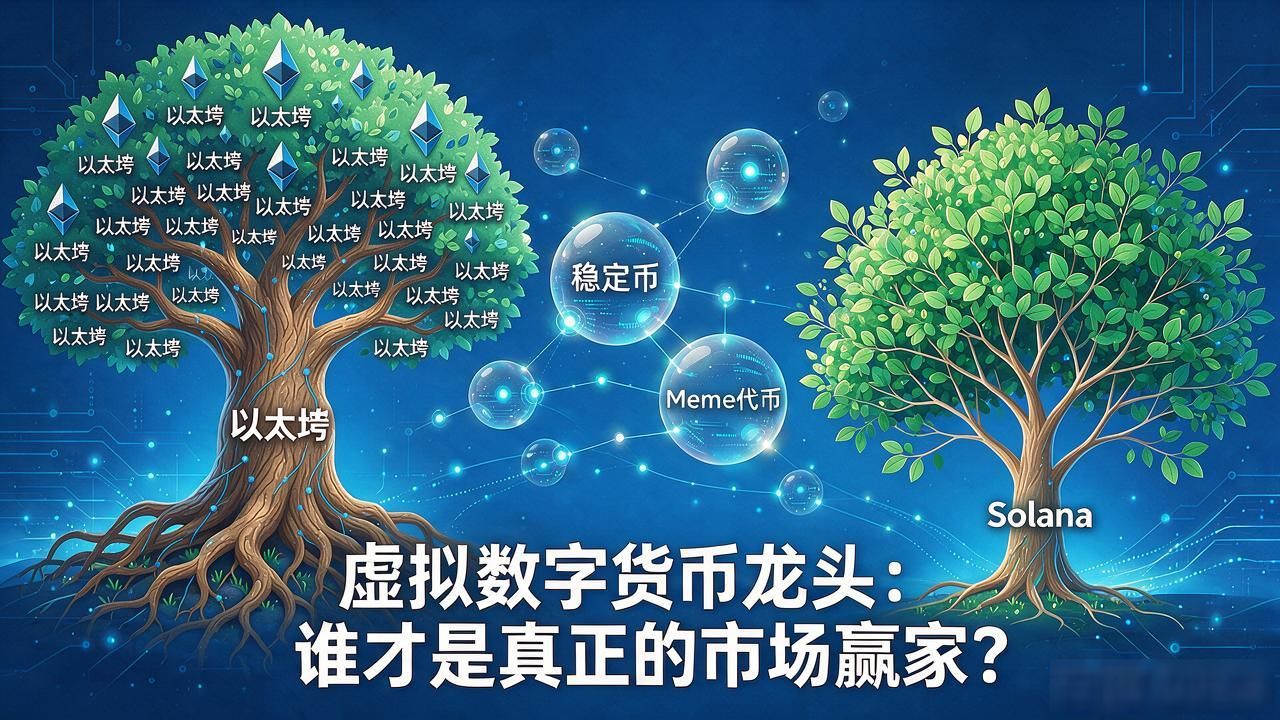 虚拟数字货币龙头_数字货币市场龙头格局剖析_比特币以太坊Solana龙头对比