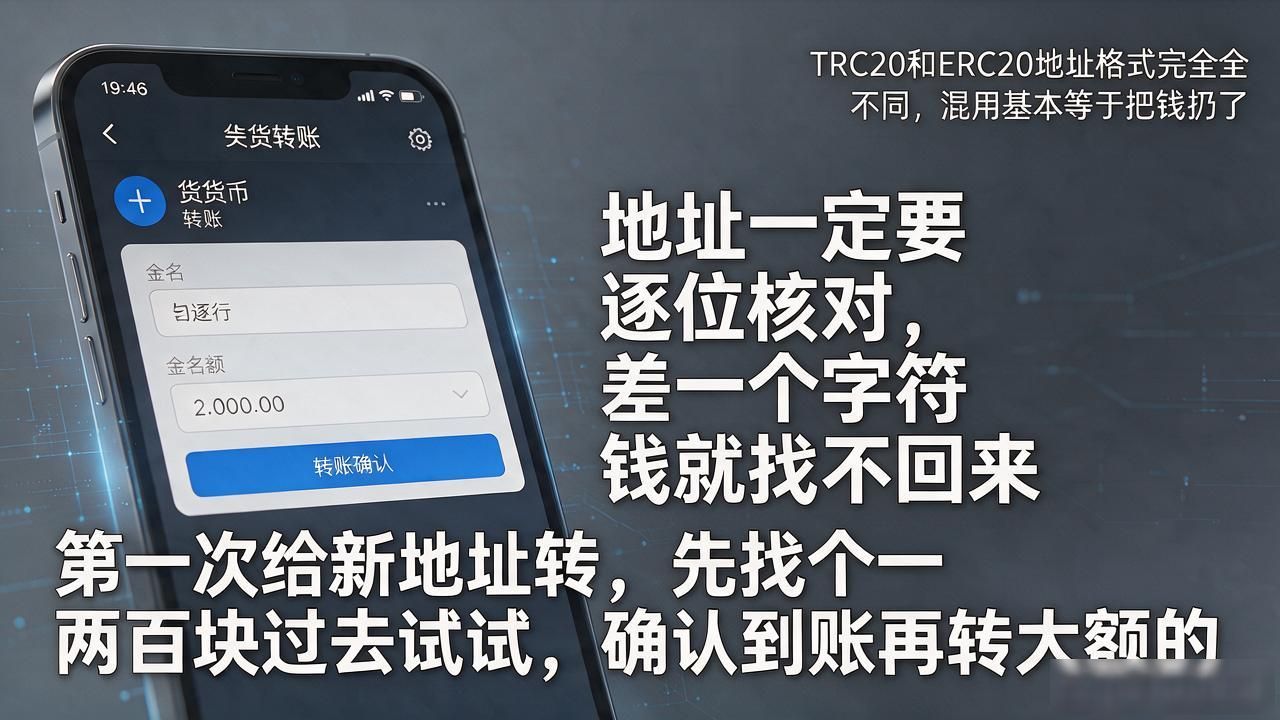 手机数字货币怎么转账_手机数字货币转账步骤_USDT转账网络选择TRC20与ERC20区别