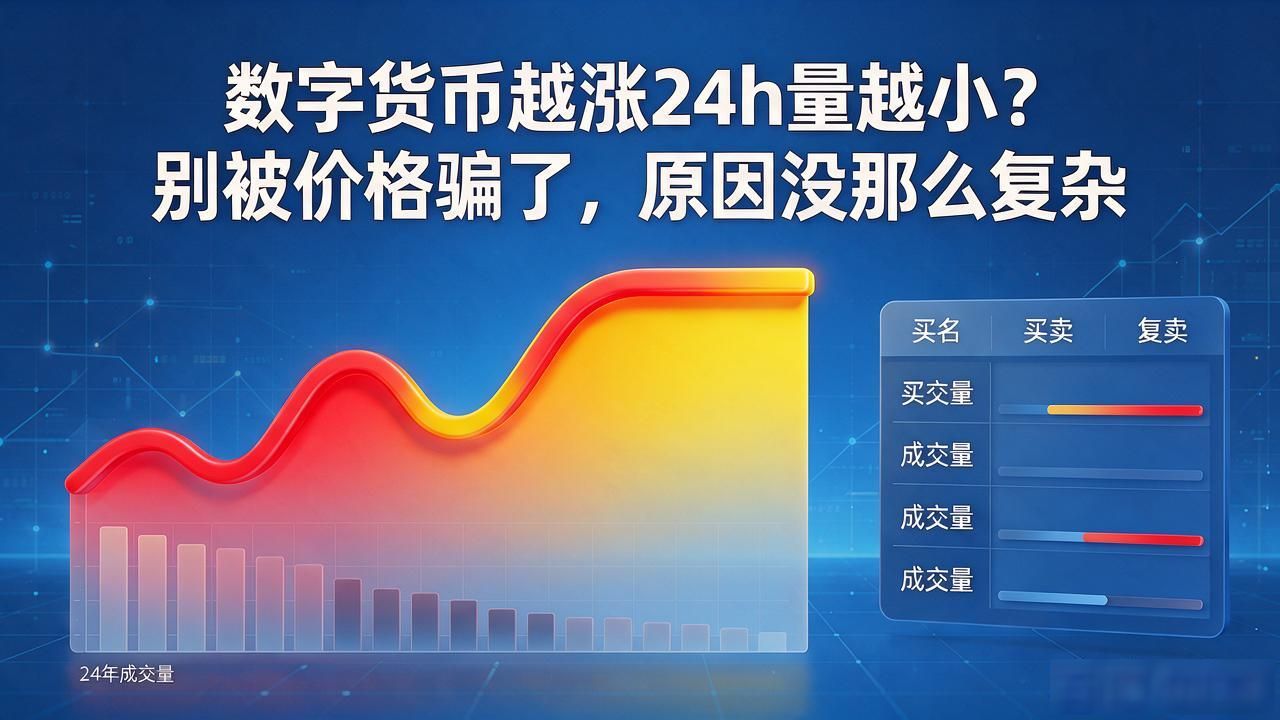 行情冲高成交额降低_数字货币为什么越涨24h额越低_量缩价涨市场分析