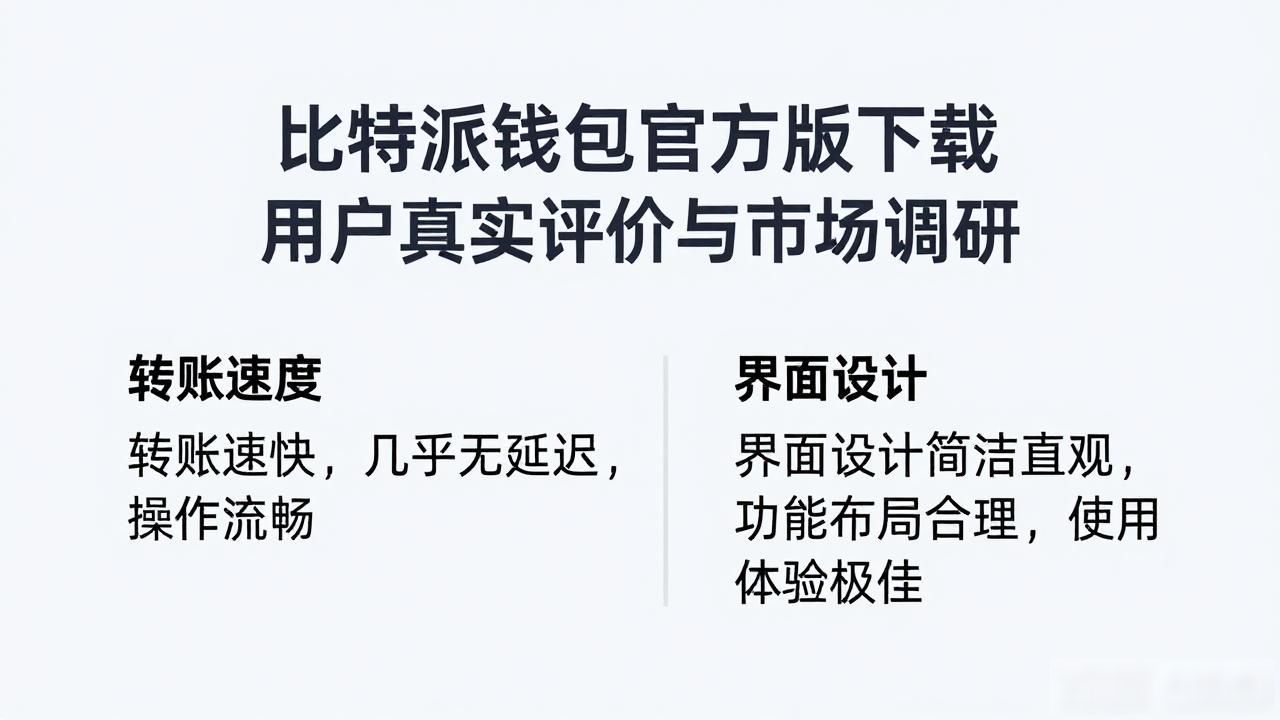 比特派钱包官方版下载_比特派钱包app官方版下载的市场接受度与用户调研_比特派钱包用户调研